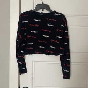 Cropped long sleeve tee
